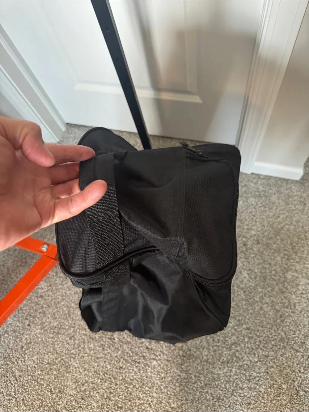 Black Travel Duffel Bag with Shoulder Straps
